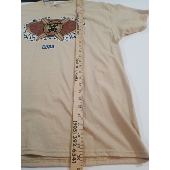 Retro Hawaii Kona Short-Sleeve XL Unisex T-Shirt Surf Boards Beige 100% Cotton - Picture 7 of 11